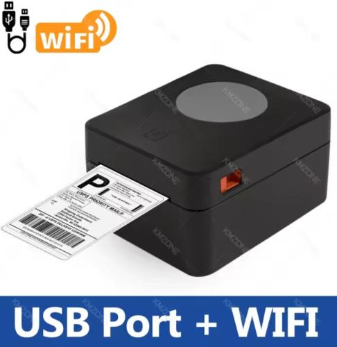 طابعة ملصقات بوليصات حرارية منفذ USB + واي فاي