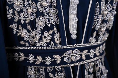 قفطان قطعتين مطرز