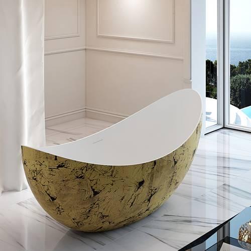 بانيو ديكور ذهبي اسود فيركو مقاس VERCO 180X80 cm