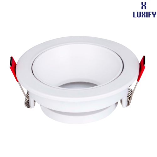 فريم مانع للتوهج 7 سم أبيض لامع إطار أبيض LUXIFY