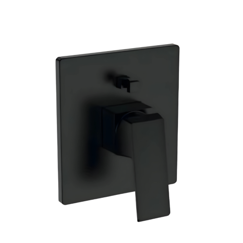 لوحة خلاط دش 2 خط مخفي أسود BRONZO