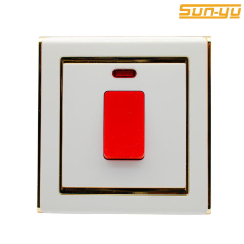 مفتاح مكيف 45 امبير أبيض ذهبي SUNYU8