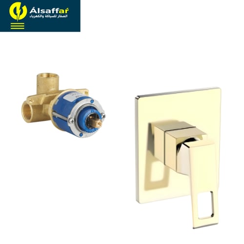 لوحة خلاط شطاف 1 خط مخفي ذهبي BRONZO