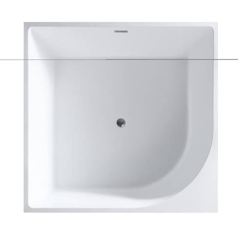 بانيو ديكور مربع ابيض فيركو مقاس VERCO 140X140 cm