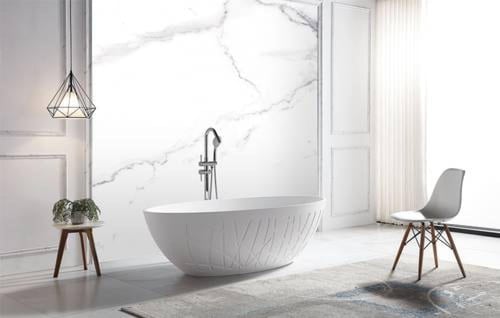 بانيو ديكور ابيض فيركو مقاس VERCO 175X100 cm