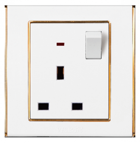 فيش+مفتاح ولمبة ذهبي/لؤلؤي 7*7 v3