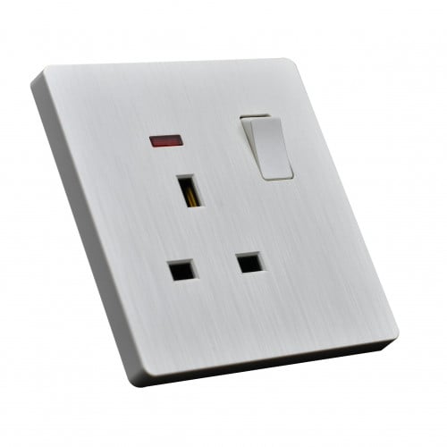 فيش بمفتاح 13 امبير مفرد بيانو لؤلؤي 7*7