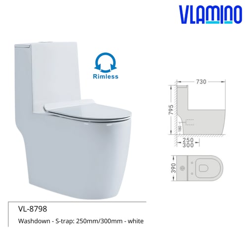 كرسي افرنجي فلامينو VL-8798 أبيض