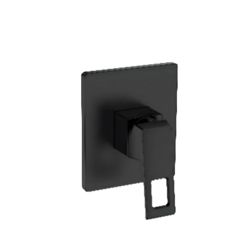 لوحة خلاط شطاف 1 خط مخفي أسود BRONZO