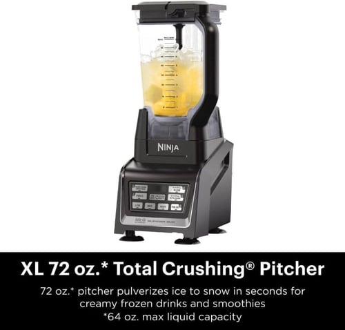 نينجا، خلاط، 1200 وات، 3 سرعات، أسود/فضي