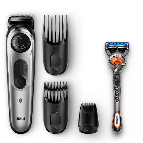 Brown men's rechargeable shaver machine, 4 in 1