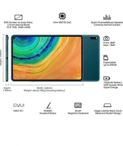 تابلت هواوي ميت باد برو - 10.8 انش، 256 جيجا