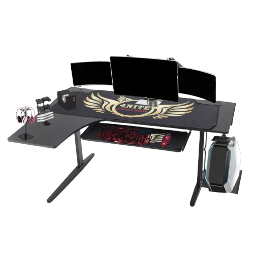 طاولة مطورة ب لون اسود بذهبي جذاب