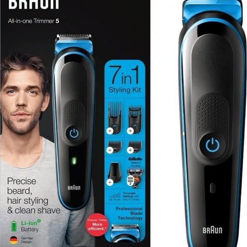 براون مكينة حلاقة رجالي قابلة لإعادة الشحن، 7في1