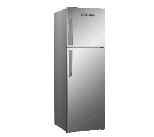 جي في سي برو ثلاجة و فريزر علوي ، 9 قدم، فضي