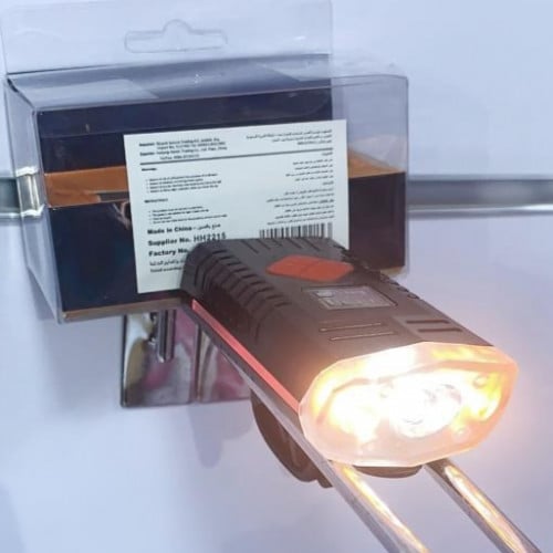 كشاف امامي و لمبات جانبي لون احمر وانتباه اصفر