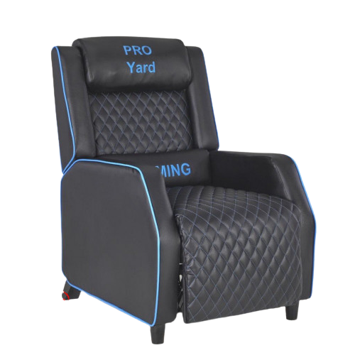 كرسي قيمنق للاحجام الكبيرة #اسود بازرق