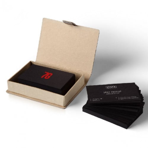 كروت شخصية - كرت ورق ملون فاخر - طباعة باللون الاب...