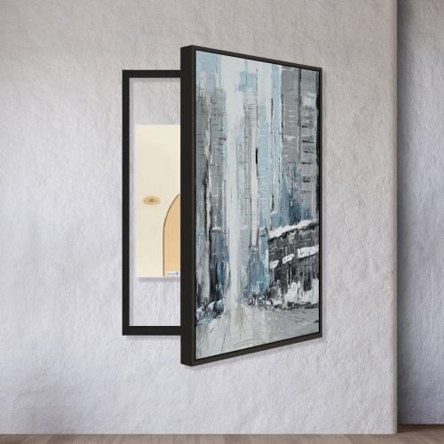 لوحة فنية لتغطية طبلون الكهرباء بتصميم مودرن