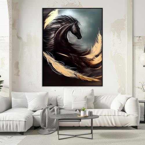 لوحات جدارية خيل تصميم مودرن