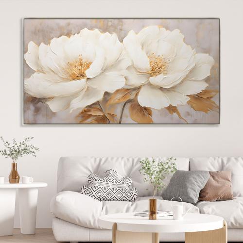 لوحات فن تجريدي ورد بتصميم مودرن