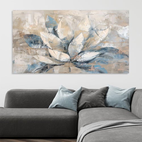 لوحات فن تجريدي ورد بتصميم مودرن