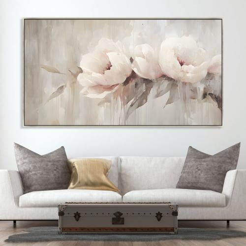 لوحات فن تجريدي ورد بتصميم مودرن