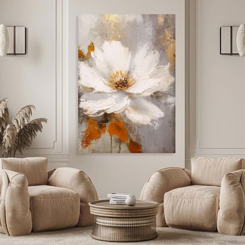 لوحات جدارية فن تجريدي ورد تصميم مودرن