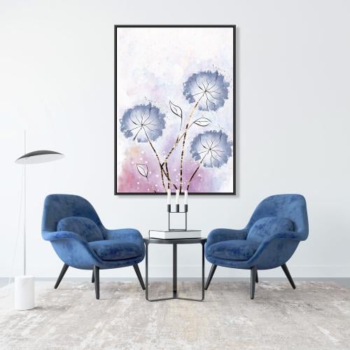 لوحات جدارية ورد تصميم موردن عصري