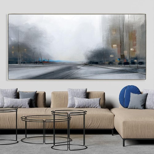 لوحات جدارية فن تجريدي تصميم موردن عصري