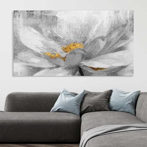 لوحات فن تجريدي ورد بتصميم مودرن