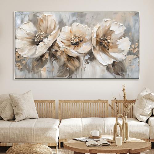 لوحات فن تجريدي ورد بتصميم مودرن