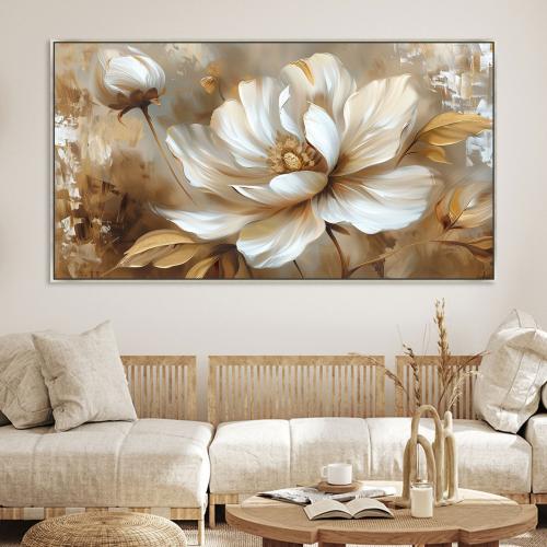 لوحات فن تجريدي ورد بتصميم مودرن