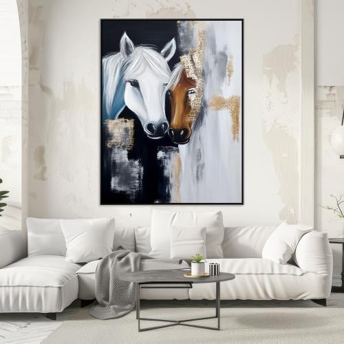 لوحات جدارية خيل تصميم مودرن