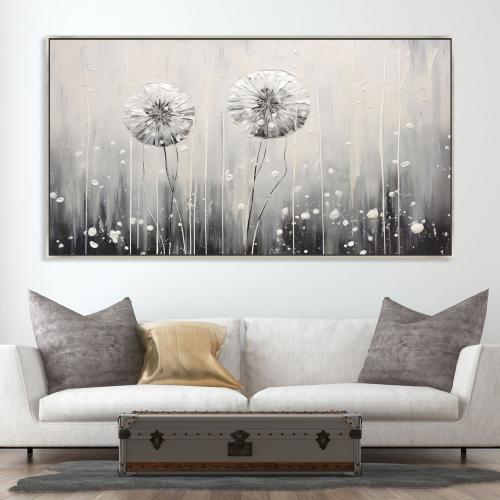 لوحات فن تجريدي ورد بتصميم مودرن