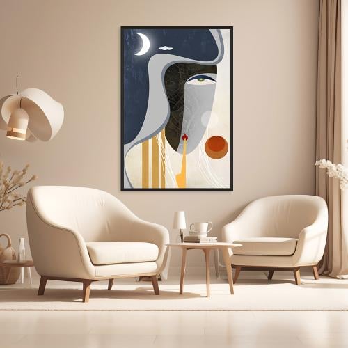 لوحة فنية بنت تصميم مودرن