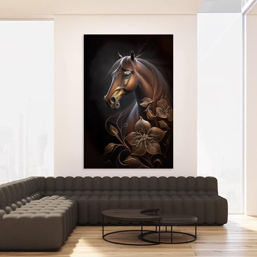 لوحات جدارية خيل تصميم مودرن