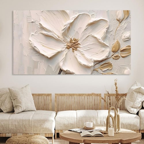 لوحات فن تجريدي ورد بتصميم مودرن