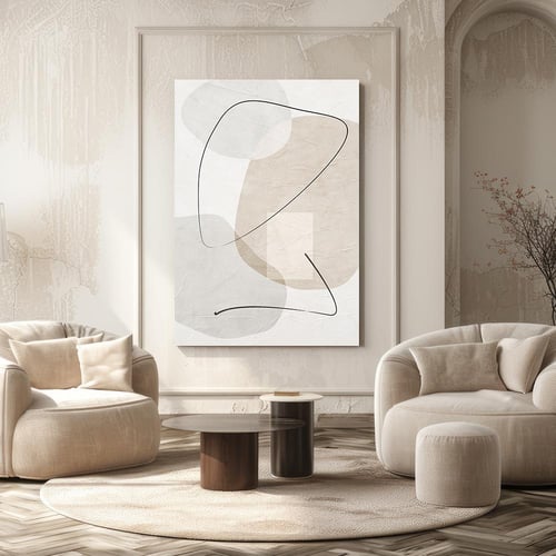 لوحة فن تجريدي تصميم مودرن