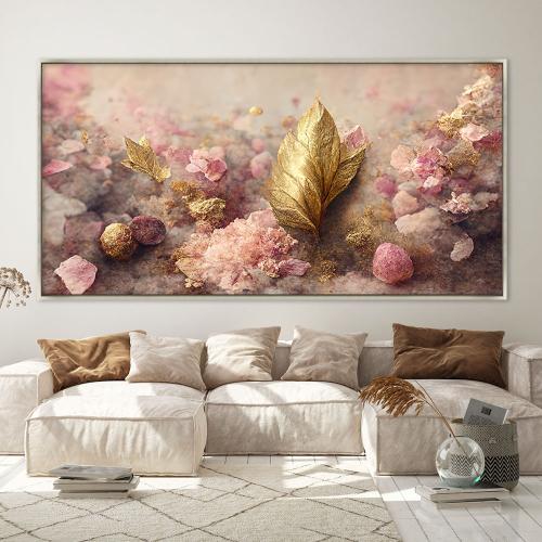 لوحات جدارية فن تجريدي ورد تصميم مودرن