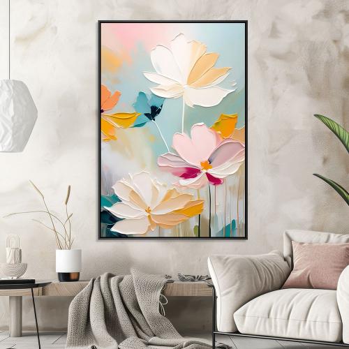 لوحات جدارية ورد تصميم مودرن