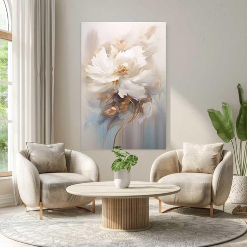 لوحات جدارية فن تجريدي ورد تصميم موردن عصري