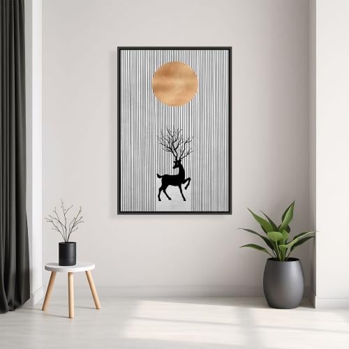 لوحات جدارية فن تجريدي تصميم موردن عصري