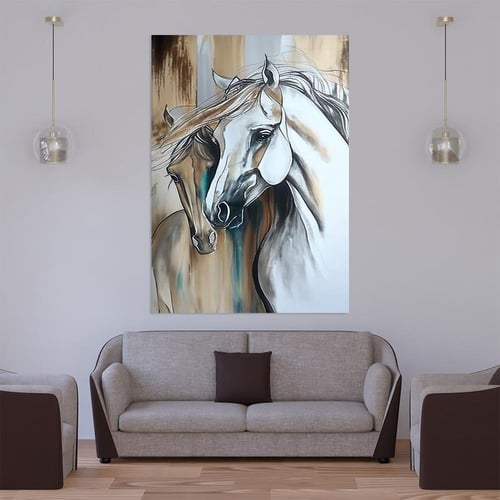 لوحات جدارية خيل تصميم مودرن