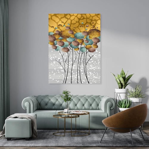 لوحات جدارية ورد تصميم موردن عصري