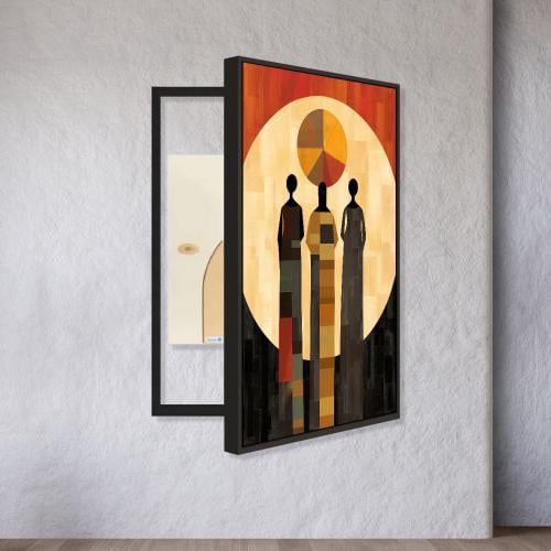 لوحة فنية لتغطية طبلون الكهرباء بتصميم مودرن