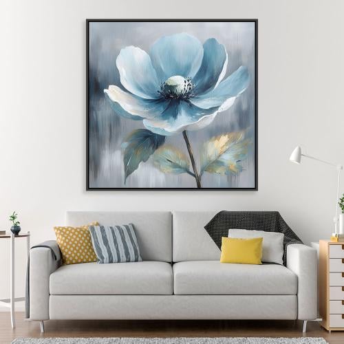 لوحة فن تجريدي ورد تصميم مودرن