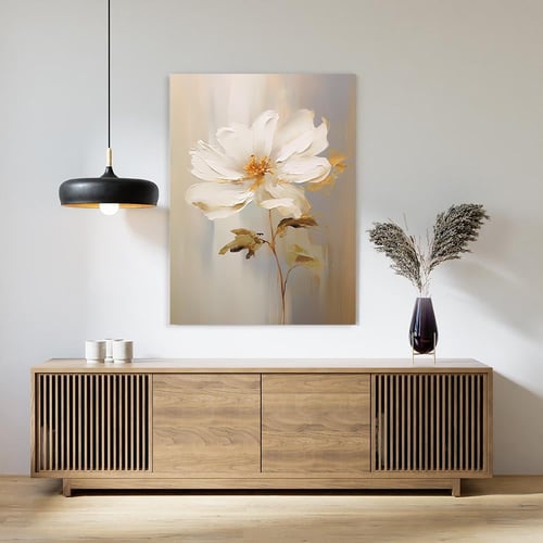 لوحة جدارية ورد فنية تصميم مودرن