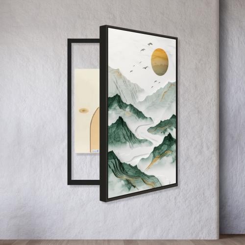 لوحة فنية لتغطية طبلون الكهرباء بتصميم مودرن