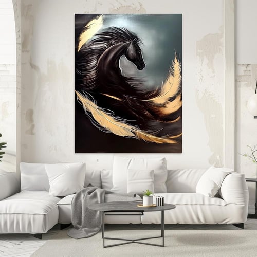 لوحات جدارية خيل تصميم مودرن